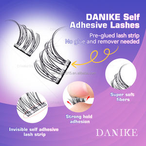 Presse en gros sur le logo personnalisé de groupe de bricolage pas de <span class=keywords><strong>colle</strong></span> nécessaire <span class=keywords><strong>cils</strong></span> auto-adhésifs à <span class=keywords><strong>la</strong></span> main segment pré-collage cluster <span class=keywords><strong>cils</strong></span> - Product Image 2