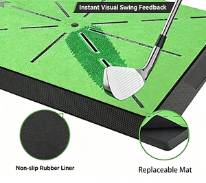 Tapete de Golf de Terciopelo Personalizable y Reemplazable con Asa Oculta para Entrenamiento en Casa - Tapete de Swing de Golf Versátil - Product Image 3
