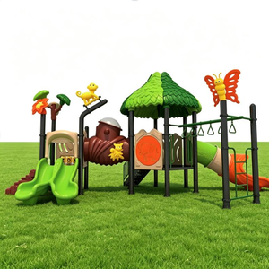 Équipement de terrain de jeu extérieur sur le thème de l'aventure dans la <span class=keywords><strong>jungle</strong></span> avec double toboggan, toboggan tubulaire et barres de grimpe pour enfants de 3 à 15 ans - Product Image 6