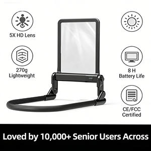 Lupa LED Multilente Ajustable, Recargable por USB, Gafas de Lectura para Personas Mayores, <span class=keywords><strong>Luz</strong></span> <span class=keywords><strong>Nocturna</strong></span> de Manos Libres - Product Image 6
