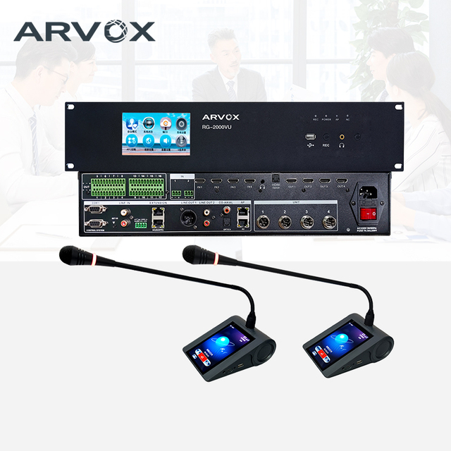Meeting Discussing 5G Wifi Wireless Gooseneck Durable Conference Microphone Voting System for Congress Multilingual Meeting