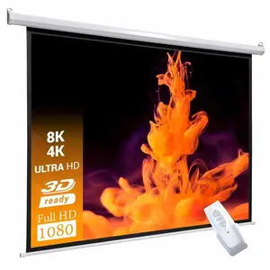 120 Inch Popular High Definition Large Outdoor Home Cinema Electric Pull Floor Projector Screen