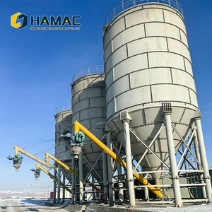 Phễu trạm trộn bê tông nhà máy với đầy đủ-tự động 4/3 Silo tổng hợp trạm trộn máy và 100 tấn xi măng Silo - Product Image 1