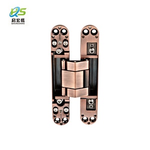 Anti-copper Customized 3D <b>Adjustable</b> Modern Hidden Hinge 40kg 2 Hinges 5mm Thickness Door Concealed Zinc Bld-a01-5 180 Degree - Product Image 1