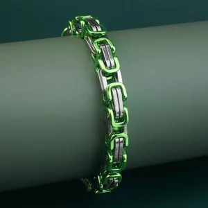 Byzantium Bracelet Hip Hop Stainless Steel Men's Design Charms Link chain man stain leas steel Wholesale Price