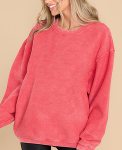 Personalizzato Vintage girocollo maglione di natale di lusso pianura <span class=keywords><strong>oversize</strong></span> spalla scesa cotone rosso velluto a coste con cappuccio <span class=keywords><strong>felpa</strong></span> con cappuccio - Product Image 5