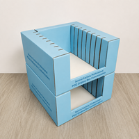 Caja de Cartón Corrugado Apilable, Ecológica y Moderna, para Exhibición de Calcetines PDQ en Supermercados