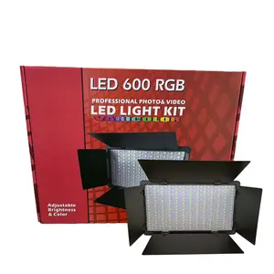 Lampu LED 600 RGB, cahaya LED video live streaming genggam portabel D600RGB penuh warna lampu kamera luar ruangan