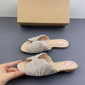 ZA2026 Sandalias Planas Decoradas con Perlas para <span class=keywords><strong>Mujer</strong></span>, Estilo Europeo, Verano 2026 - Directo de Fábrica - Product Image 2