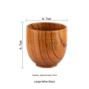 Tasse à café en bois foncé faite à la main avec <span class=keywords><strong>soucoupe</strong></span> assortie, mug en bois écologique classique, logo gravé personnalisé pour la maison ou le café - Product Image 4