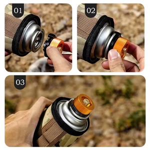 专业气体转换适配器 野营炉具连接器 适用于丁烷气瓶 自封式适配器 适用于户外野餐烧烤装备 - Product Image 3