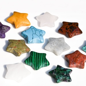 Venta al por Mayor <span class=keywords><strong>de</strong></span> Piedras Preciosas <span class=keywords><strong>de</strong></span> Cristal Natural en Forma <span class=keywords><strong>de</strong></span> Pentagrama, Accesorios <span class=keywords><strong>de</strong></span> Joyería HZ, Técnica <span class=keywords><strong>de</strong></span> Grabado, 26 mm, Cuarzo Rosa, Amatista, Jade Amarillo - Product Image 1