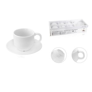 * OUTLET * Set di 6 tazze di caffè Espresso bianco con piattini classici-casa e giardino/articoli per la casa - Product Image 3