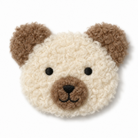 Patchs d'animaux en peluche personnalisés, tissu doux et confortable, broderies cousues, embellissement pour vêtements et sacs à dos
