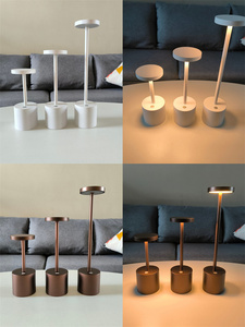 <span class=keywords><strong>Lampe</strong></span> de table <span class=keywords><strong>LED</strong></span> en aluminium de qualité supérieure, éclairage <span class=keywords><strong>sans</strong></span> <span class=keywords><strong>fil</strong></span> pour intérieur, bar, restaurant, <span class=keywords><strong>d</strong></span>îner, avec batterie intégrée - Product Image 6