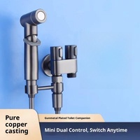 Ensemble de robinet de bidet écologique pour toilettes, double sortie, robinet d'angle en acier inoxydable, salle de bain, extérieur, hôtel, appartement