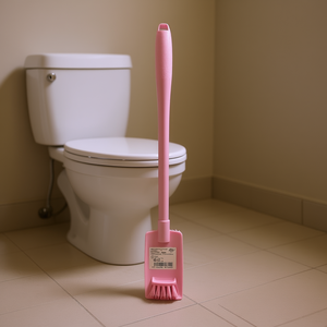 Cepillo de Inodoro de Plástico con Mango Largo 46*5 Cm Cepillo de Limpieza Higiene Baño Cerdas de Nylon Color Rosa Marca ZAA Modelo Hecho en China - Product Image 2