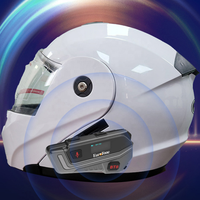 Nouveau système d'intercom pour casque de moto Europhone 6 Rider ABS avec portée de communication de 800 m, son HiFi, éclairage RGB et lecture de musique
