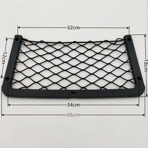 Sac élastique de filet de stockage de voiture de cadre en plastique avec 1 compartiment pour le camping et le stockage de siège - Product Image 6