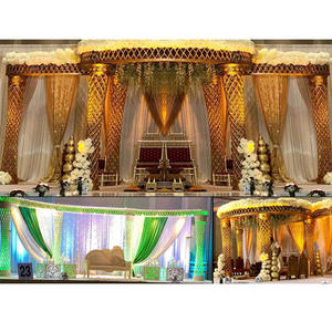 Mandap de fibra de cristal para boda, mandril de cristal para boda, estilo indio, EE. UU. - Product Image 1