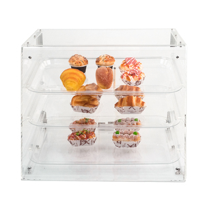 Khay Trưng Bày Bánh Mỳ Bằng Acrylic Lớn Tùy Chỉnh 3 Khay Trưng Bày Bánh Ngọt Giá Trưng Bày Cửa Hàng Bánh Hộp Acrylic Loại Ngăn Kéo Bán Lẻ Bánh Ngọt - Product Image 5