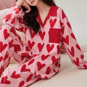 <span class=keywords><strong>Pigiama</strong></span> Autunnale da <span class=keywords><strong>Donna</strong></span> di Alta Qualità, Stile Cinese, Taglia Grande, Maniche Lunghe, Elastico in Vita, in <span class=keywords><strong>Cotone</strong></span> e Spandex, Traspirante e Morbido - Product Image 4