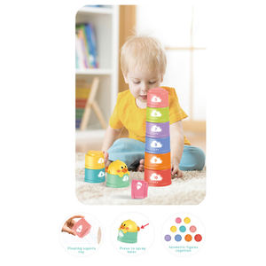 Jouet de bain hippopotame à succès en <span class=keywords><strong>ligne</strong></span>, bateau en plastique ABS à manivelle <span class=keywords><strong>pour</strong></span> jouer dans l'eau, empilable, musical, cadeau <span class=keywords><strong>pour</strong></span> bébé, enfants - Product Image 6