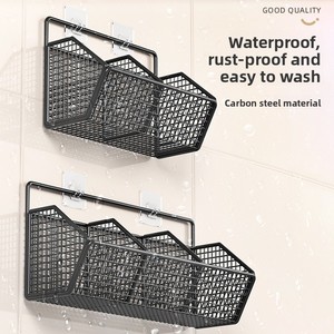 Panier suspendu mural en métal sans perçage pour gingembre et ail, support de rangement de cuisine, boîte à épices moderne et minimaliste, fourni par l'usine - Product Image 2