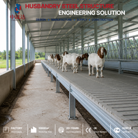 Structure en acier galvanisé préfabriquée directement de l'usine, hangar pour bétail à toit en pignon, certifié CE, garantie 1 an, livraison rapide, ferme