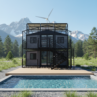 Maison conteneur préfabriquée personnalisée extensible, deux chambres, prix préfabriqué, maison pliable, maison modulaire