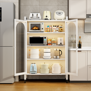 Mueble de Almacenamiento de Múltiples Niveles, Mueble de Almacenamiento Cerrado a Prueba de Polvo para Sala de Estar, Dormitorio u Oficina - Product Image 5