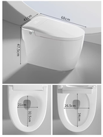 WC intelligent haut de gamme en céramique à poser au sol, design moderne, télécommande, siège chauffant, lumière nocturne, équipement sanitaire automatique