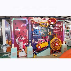 Bonhong <span class=keywords><strong>Jeu</strong></span> de tuyauterie mural interactif à thème personnalisé de qualité supérieure pour aire de jeux de balles - Product Image 2