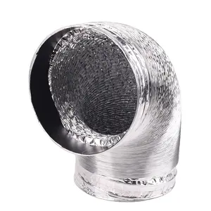 Conduit de ventilation d'air à haute température en aluminium flexible avec fonction ignifuge