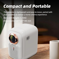 Mini projecteur portable WJ.V8 Pro, 250 ANSI, 1080P natif, Android 9.0, haut-parleur intégré pour cinéma maison et petites réunions de bureau