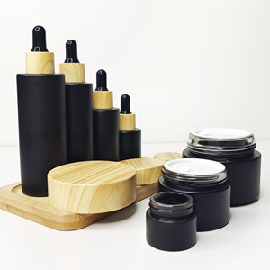 Wholesale 60ml Flat Shoulder <b>Essential</b> <b>Oil</b> Dropper Bottle Customizable Logo White Rubber Dropper Wood Grain Collar Glass Bottles - Product Image 6