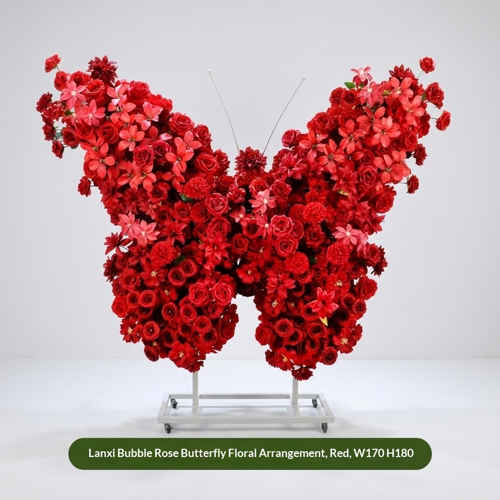 Lanxi Bubble Rose Butterfly Floriculture Red