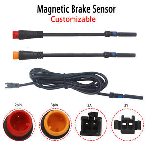 Sistema de freno eléctrico con enchufe de 2/3 pines para bicicleta eléctrica con sensor de freno magnético, función de corte de potencia, piezas de bicicleta eléctrica - Product Image 2