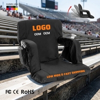 Coussin de siège de stade rembourré avec dossier, chaise pliable pour gradins, ultra compact, 6 cm de profondeur, pliable à plat, portable, logo personnalisé