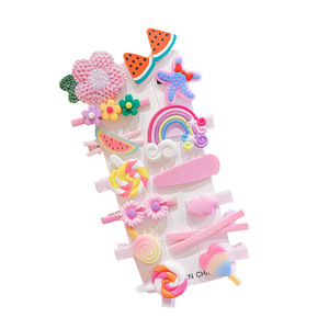 Serre-tête coréen fait main mignon style princesse, <span class=keywords><strong>accessoires</strong></span> <span class=keywords><strong>de</strong></span> cheveux latéraux élégants pour filles, pince à cheveux avec nœud en résine plastique pour fêtes - Product Image 6
