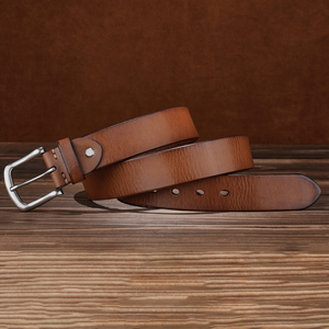 <span class=keywords><strong>Cintura</strong></span> Vintage in Vera Pelle di Vitello per Uomo e Donna con Fibbia in Ottone Stile Western Cowboy di <span class=keywords><strong>Alta</strong></span> Qualità e Lusso per Pantaloni - Product Image 4