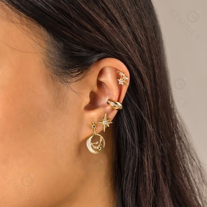 Emnel 2023 constelaciones nácar <span class=keywords><strong>monn</strong></span> Fancy mujer s925 occidental Starburst pendientes - Product Image 2