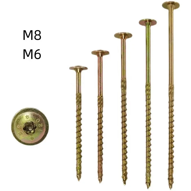 Painted Flat Head Decking Screw Brown Torx Star Drive Square Head Outdoor Self Tapping Wood Deck Screw