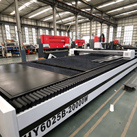 Máquina de Corte Láser de Fibra de Alta Potencia de 6000W, Área de Corte de 4000x2000mm con Fuente Láser Raycus