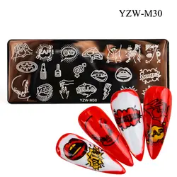 TSZS Cetakan Gambar Seni Kuku Terlaris Pelat Manikur Natal Salju 12 Desain Templat Cap Kuku - Product Image 4