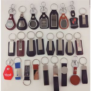 <b>Custom</b> Logo Luxury Designer Bulk Laser Engraving Leather Car Blank Metal Advertising Business Gifts Leather <b>Keychains</b> - Product Image 5