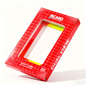 Kotak warna netral persegi panjang lipat dapat disesuaikan penutupan magnetik jendela dicap Foil emas daur ulang stok kartu putih - Product Image 4