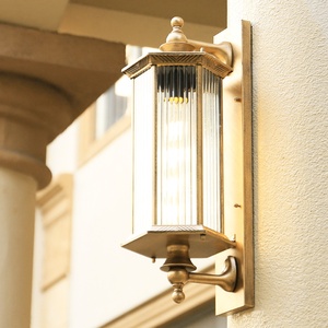 Moderno IP65 impermeable aluminio exterior pared linterna 3000K luz LED montaje en pared lámpara accesorios <span class=keywords><strong>para</strong></span> porche y pared exterior iluminación - Product Image 1