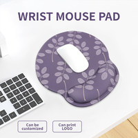 Tapis de souris ergonomique en cuir à quatre côtés avec repose-poignet en mousse à mémoire de forme PORON, tapis de bureau antidérapant 250x230mm pour le bureau et la maison