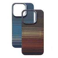 Coque de téléphone en fibre de carbone véritable pour Iphone 16 15 14 13 12 11 Plus Pro Max 600D Aramide Protection contre les chutes Étuis de charge magnétiques